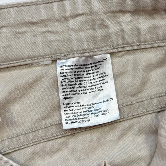 H&M Divided Khaki High Rise Wide Leg Pants, Size 2 - Picture 5 of 7